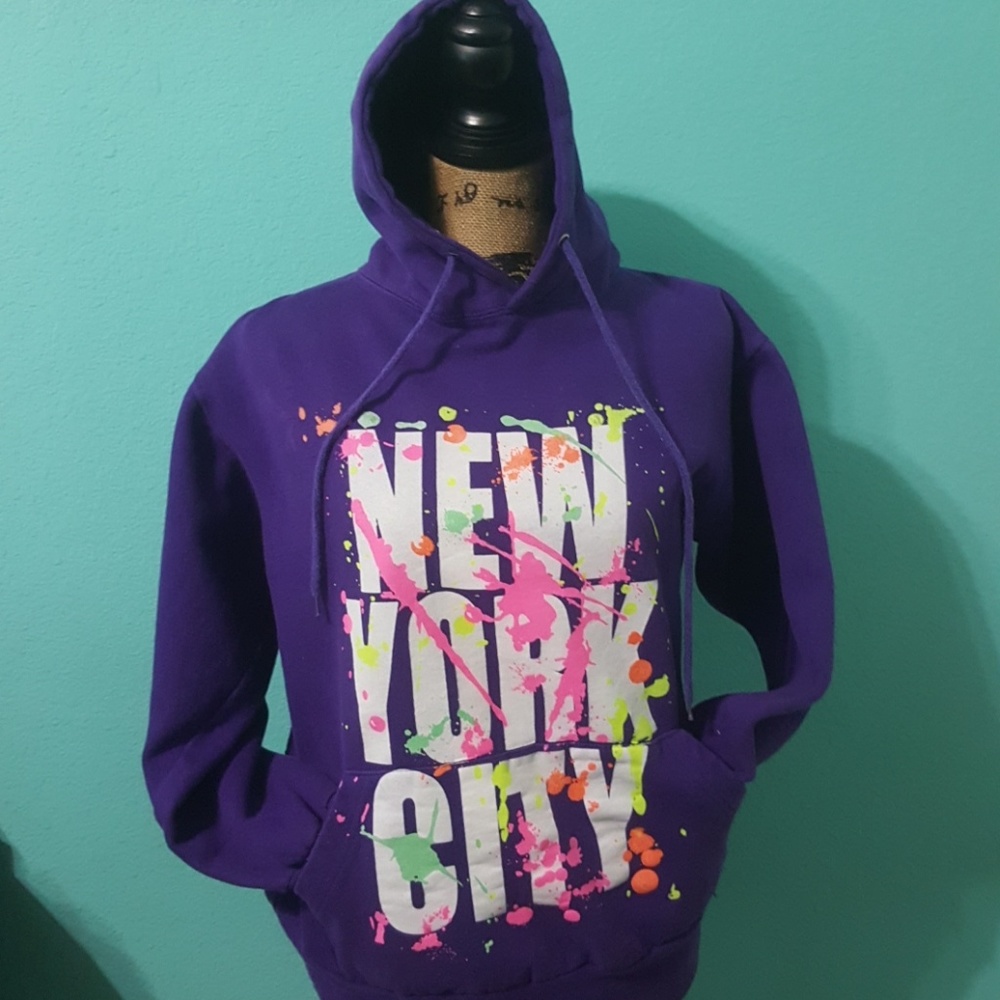 New York City graffiti styled  hoodie